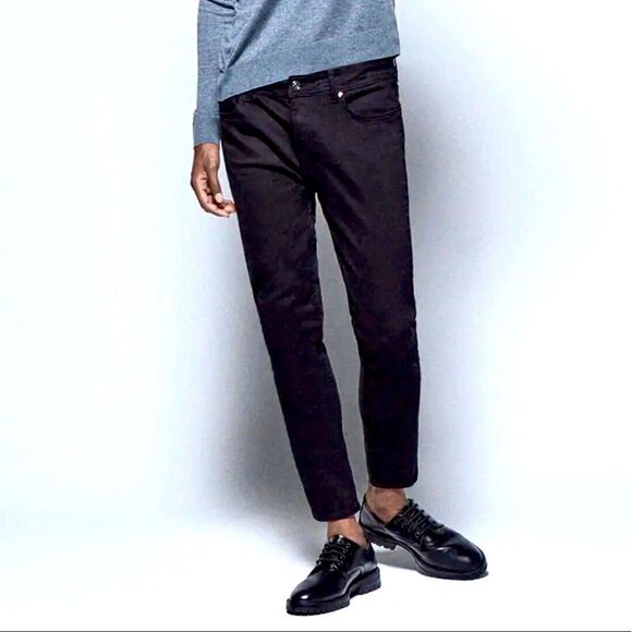 Zara Man Black Basic Skinny Jeans 206 - Picture 1 of 6